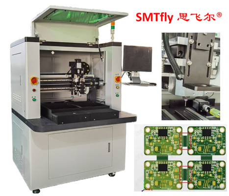 دستگاه روتر PCB با مبادله کننده دو طرفه و ابزار جدا کننده خودکار