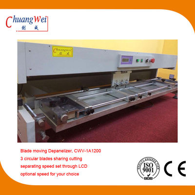 صفحه نمایش LCD دستگاه برش شیشه اتوماتیک 3 تیغه دایره ای، جداکننده PCB